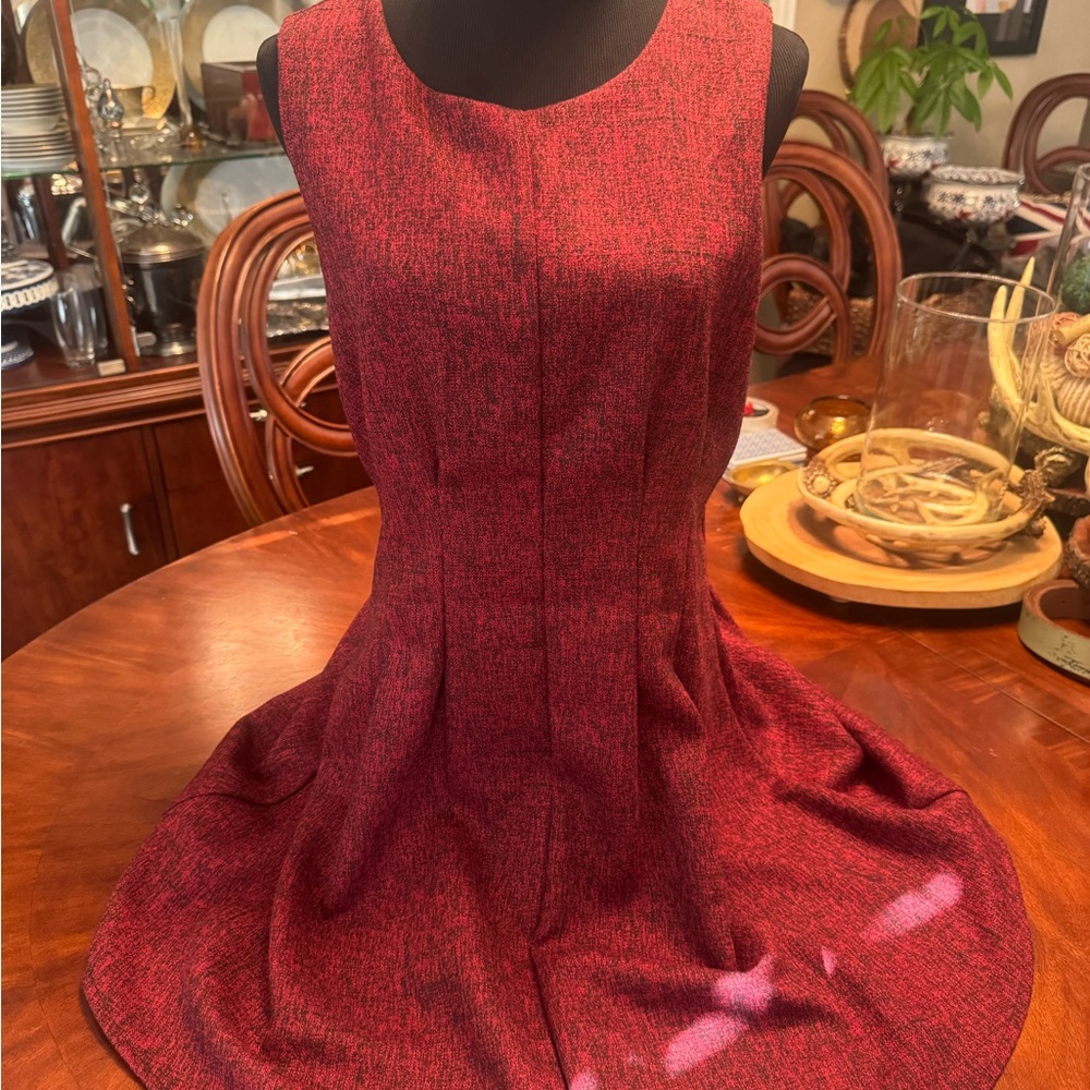 Chic Sleeveless Red Midi Dress
